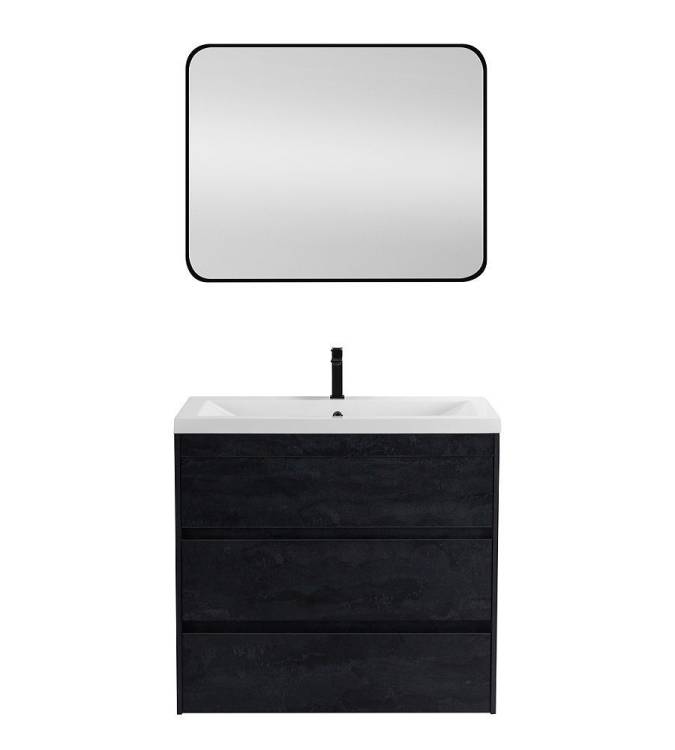 Тумба под раковину Art&Max Family-M FAMILY-M-900-3C-PIA-HC Hard coal, 89.6x48x80