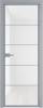 Межкомнатная дверь Profil Doors 5 AX цвет профиля Серебро, стекло безопасное 6 мм белый триплекс 600x2000