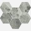 Мозаика Italon Шарм Экстра 620110000067 Силвер Гексагон Пат. 25x29