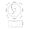 Мойка кухонная Melana ProfLine D400B черная врезная фигурная 400x400x200мм фото 3
