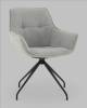 Кресло Stool Group Кимберли AV 344 W990/K08-K20PM-9005 серый, рогожка, замша, вращающееся фото 2