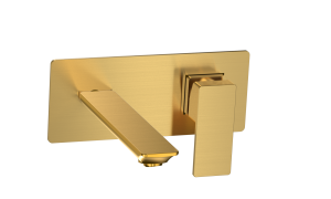 Смеситель для раковины AQUAme Savona AQM6815BG золото шлифованное