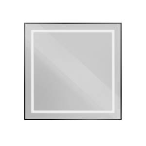 Зеркало BelBagno SPC-KRAFT-800-800-SENS-NERO с подсветкой и подогревом, Черный