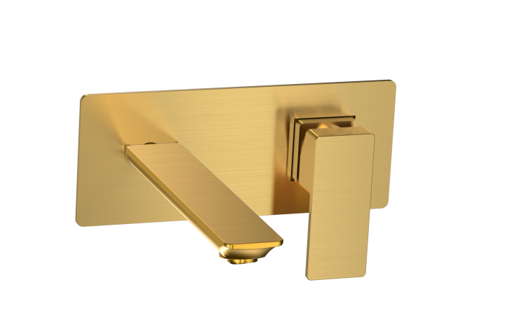 Смеситель для раковины AQUAme Savona AQM6815BG золото шлифованное