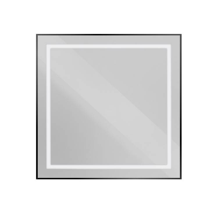 Зеркало BelBagno SPC-KRAFT-800-800-SENS-NERO с подсветкой и подогревом, Черный