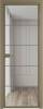 Межкомнатная дверь Profil Doors 5 AX цвет профиля Шампань, стекло безопасное 6 мм ромб серебро 600x2000
