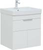 Тумба с раковиной Aquanet Ирис new 00310148 60 белый глянец, 1 ящик, 2 дверцы