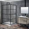 Душевой уголок Cerutti Spa Muza 120 120x80, профиль черный