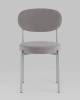 Набор из 4 стульев Stool Group Бриф SN AV 477-C82-7004-K X4 серый каркас светло-серый муар, велюр фото 3