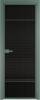 Межкомнатная дверь Profil Doors 4 AX цвет профиля Зеленый воск, стекло безопасное 6 мм мору черный 600x2000