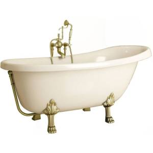 Ванна из искусственного камня Фэма Салерно 170x80 с бронзовыми ножками