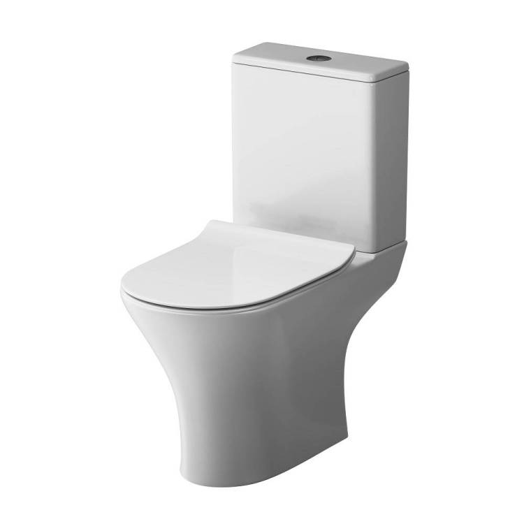 Унитаз-компакт Am.Pm Sense C748600SC безободковый, сиденье микролифт, белый