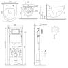 Унитаз с инсталляцией Am.Pm Spirit V2.0 IS90201.701900 безободковый, сиденье микролифт, кнопка белая глянцевая фото 2