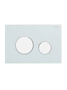 Кнопка смыва Cezares Lux LUX-GB-BIO-C белое стекло, белый матовый