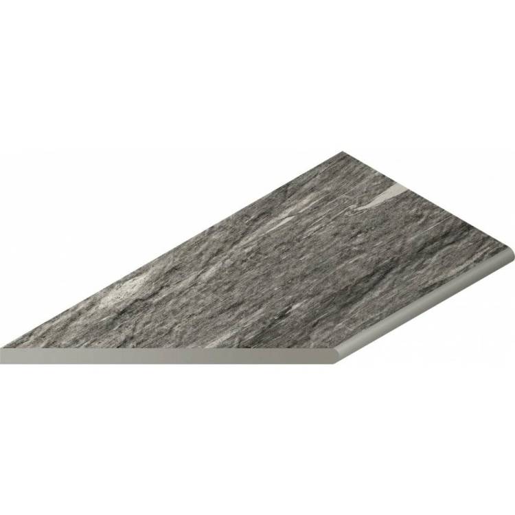 Бордюр Italon Скайфолл X2 620090000701 Бортик Гриджио Альпино Закругленный Левый 30x60