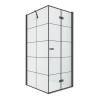 Душевое ограждение NEW TRENDY NEW SOLEO BLACK R 90x90x195 D-0290A/D-0121B (черный)