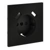 Лицевая панель для розетки с заземлением, шторками и USB Type A+A Voltum S70 VLS000908 черный