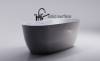 Ванна из искусственного камня Астра-Форм Атрия 180x80 Solid Surface, с интегрированным переливом, белая матовая фото 2