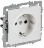 Розетка 1-местная с заземлением IEK Brite BR-R11-16-K91 арктический белый