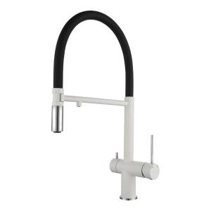 Смеситель для кухни Rivelato Adria 1523517 с подключением фильтра, иней, хром