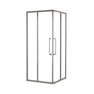 Душевой уголок Cezares Relax RELAX-304-A-2-90-C-GM оружейная сталь, стекло прозрачное, 90x90