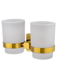 Два стакана Wonzon & Woghand WW-8928-DG с держателем, темное золото
