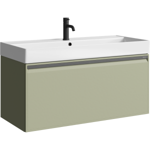 Тумба с раковиной Aqwella Pure PUR0110SH шалфей зеленый, 100x45