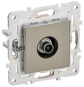 ТВ-розетка оконечная IEK Skandy SK-A10-O-K50 никель