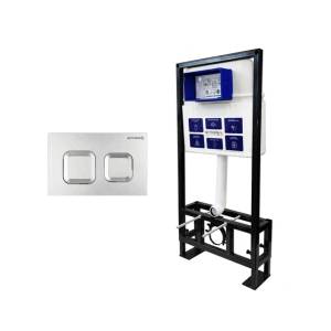 Система инсталляции для унитазов Bettoserb Sava Free Standing SFS40006472 клавиша смыва хром матовый