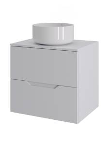 Тумба с раковиной Agger Свит SWE600ETWH-ST-7345W белая матовая, 60 см