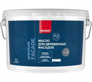 Масло для деревянных фасадов Neomid Facade шелковисто-матовое темно-синее 9 л