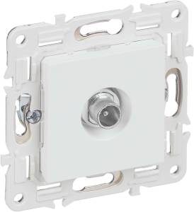 ТВ-розетка проходная IEK Skandy SK-A10-P-K01 арктический белый