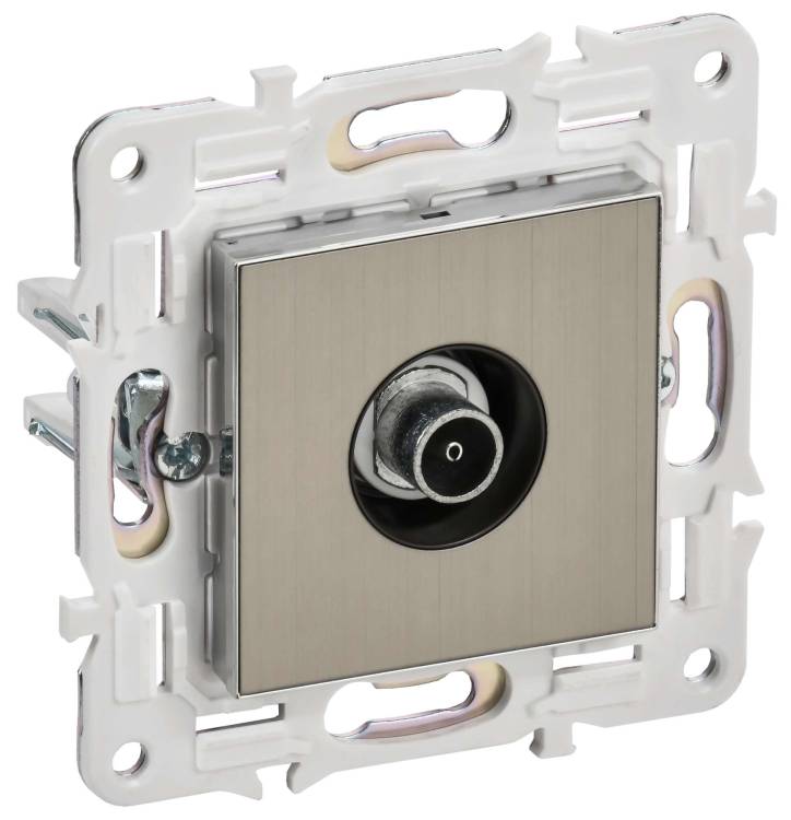 ТВ-розетка оконечная IEK Skandy SK-A10-O-K50 никель