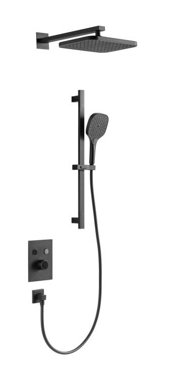 Душевой комплект Arrow AG3733SHMB-1 c внутренней частью, черный матовый