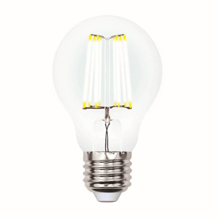 Лампа светодиодная филаментная Uniel Air Dim LED-A60-7W/WW/E27/CL/DIM GLA01TR