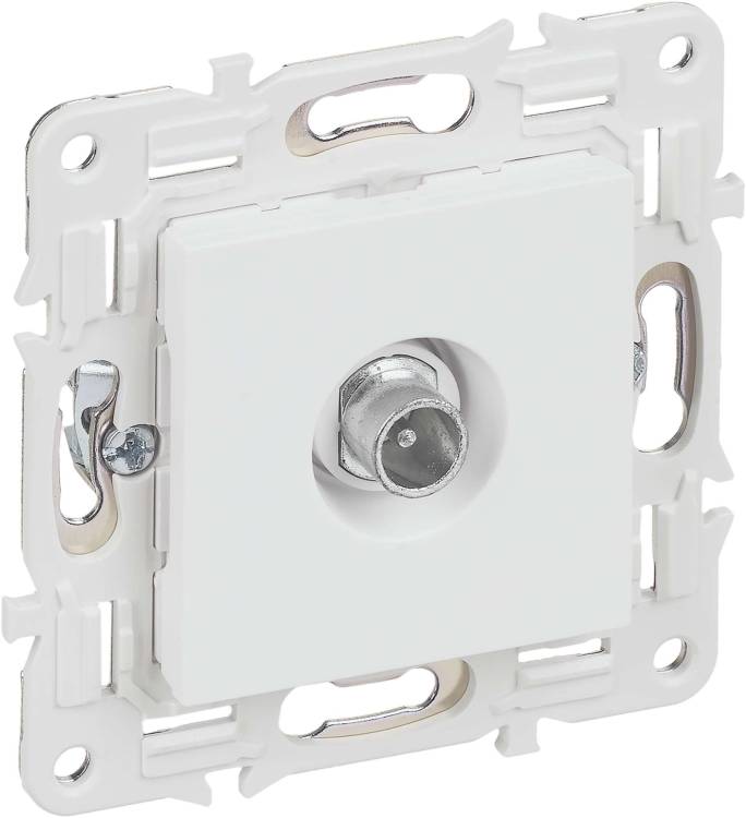 ТВ-розетка проходная IEK Skandy SK-A10-P-K01 арктический белый