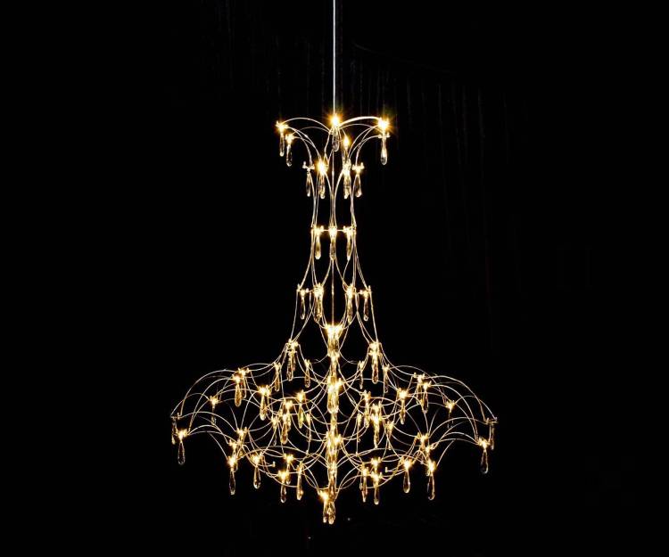 Большая подвесная люстра хрустальная светодиодная Kink Light Галанта 07890-L,02(21)