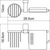 Держатель туалетной бумаги Wasserkraft Leine White K-5059White с держателем освежителя воздуха фото 2
