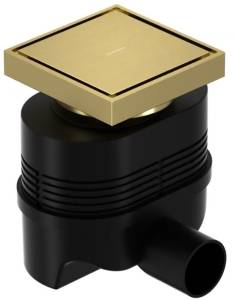 Душевой трап Allen Brau Priority 9.50025.GB золото браш, 10x10 см