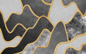 3D Фотообои Artegrafico «Золотые волны» AM-033 акварель