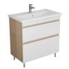 Тумба под раковину Uncoria Арно 80 58003 белый, дуб сонома