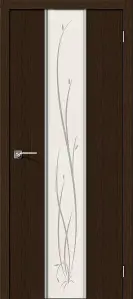 Межкомнатная дверь Bravo 092-0216 Глейс-2 Twig 3D Wenge 200x90