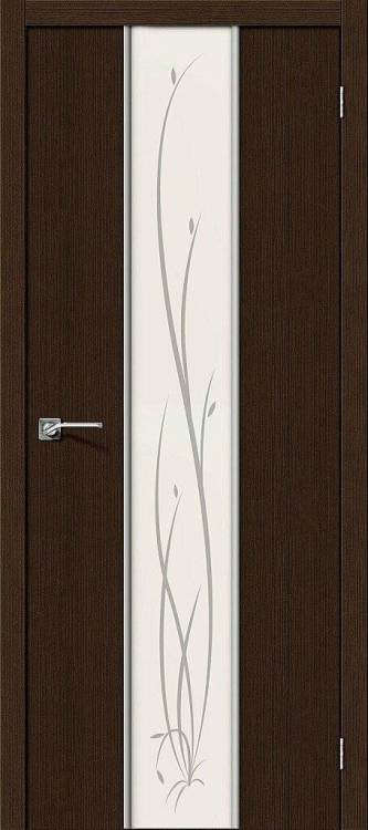 Межкомнатная дверь Bravo 092-0216 Глейс-2 Twig 3D Wenge 200x90