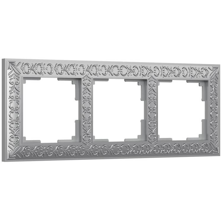 Рамка 3-постовая Werkel Antik WL07-Frame-03 хром матовый