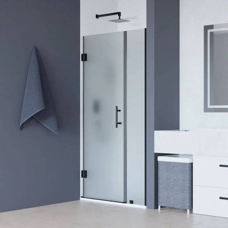 Душевая дверь в нишу RGW Hotel HO-012-B 1100х1950 профиль черный, стекло матовое