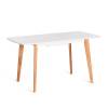 Стол обеденный Tetchair Claire 21288 белый, ножки натуральный 110(140)x75x75 фото 10