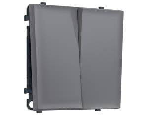 Комплект механизма 2-клавишного выключателя Ambrella Volt Sigma MS863010 платиново-серый мягкое касание