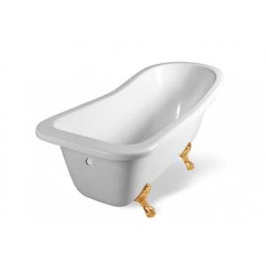 Ванна из искусственного камня Эстет Царская silk 170x73 с золотыми ножками
