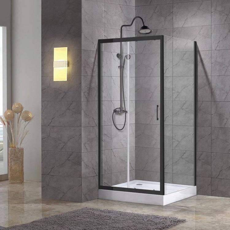 Душевой уголок Cerutti Spa Gloria 120B 120x80, профиль черный