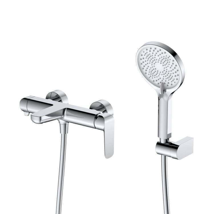 Смеситель для ванны с душем DQ Düsseldorf DA1723201 короткий излив, хром